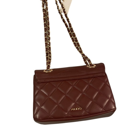 Aldo Burgundy Quilted Chain Bag NWT - Picture 5 of 6